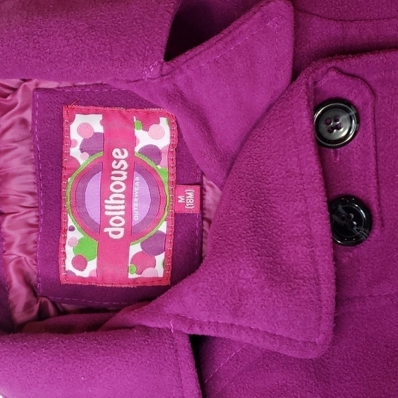 3/$30 DOLLHOUSE Pea Coat Ruffle Back - Picture 3 of 7